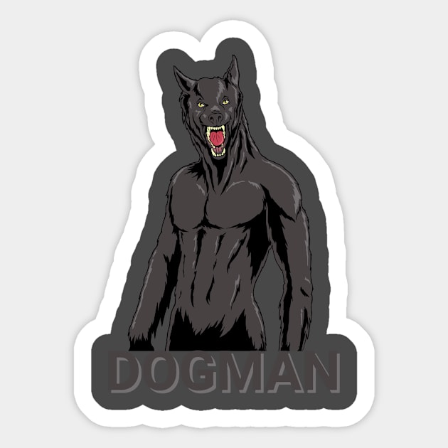 Dogman Sticker by PulpAfflictionArt79